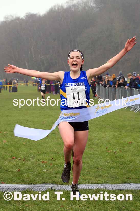 Junior Womens 2023 Northern Cross Country Champs., Witton Park, Blackburn. Photo: David T. Hewitson/Sports for All Pics